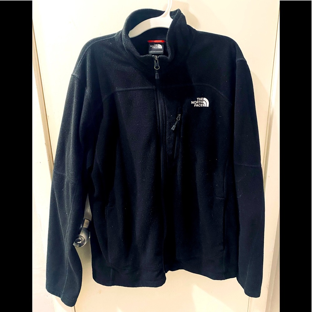 The North Face zip up jacket.